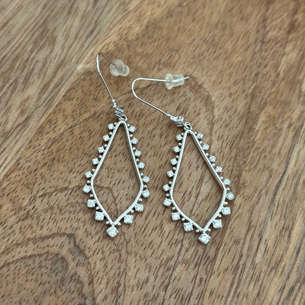 Kendra Scott Elegant Silver Dangle Earrings